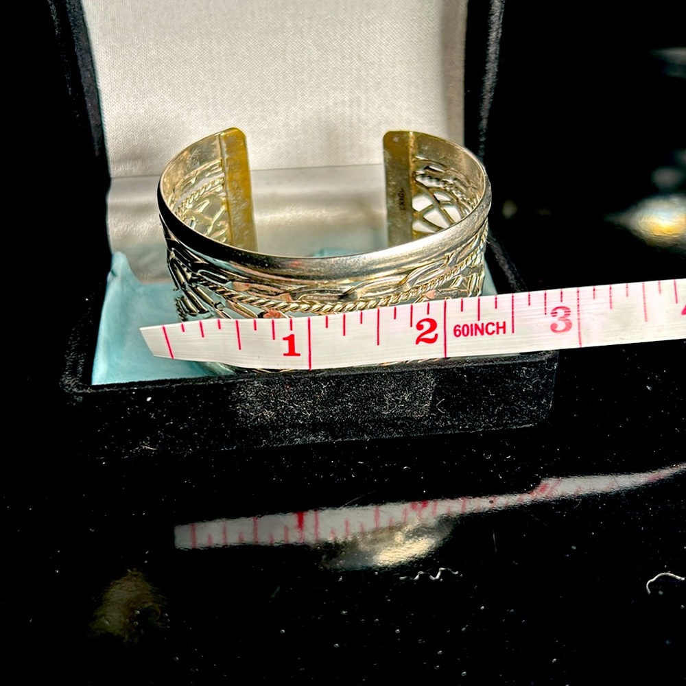 Silver cuff bracelet hand made  and original piece of unique craftsmanship.